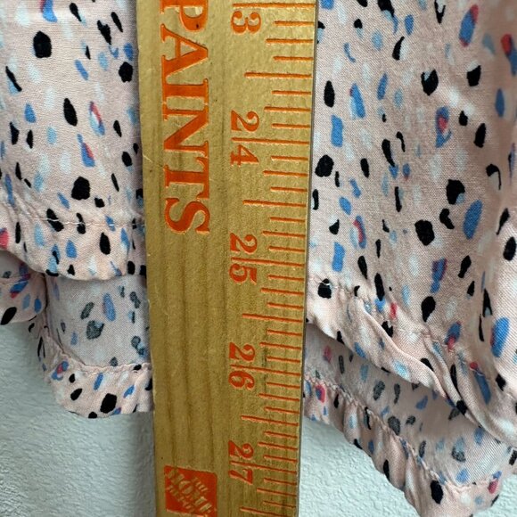 Liz Claiborne Womens Pink Multicolor Print speckled Blouse 1X 3/4 Sleeve Top - Picture 7 of 8